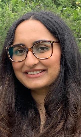 A headshot picture of Maryum Farooq with some outdoor plants behind them.