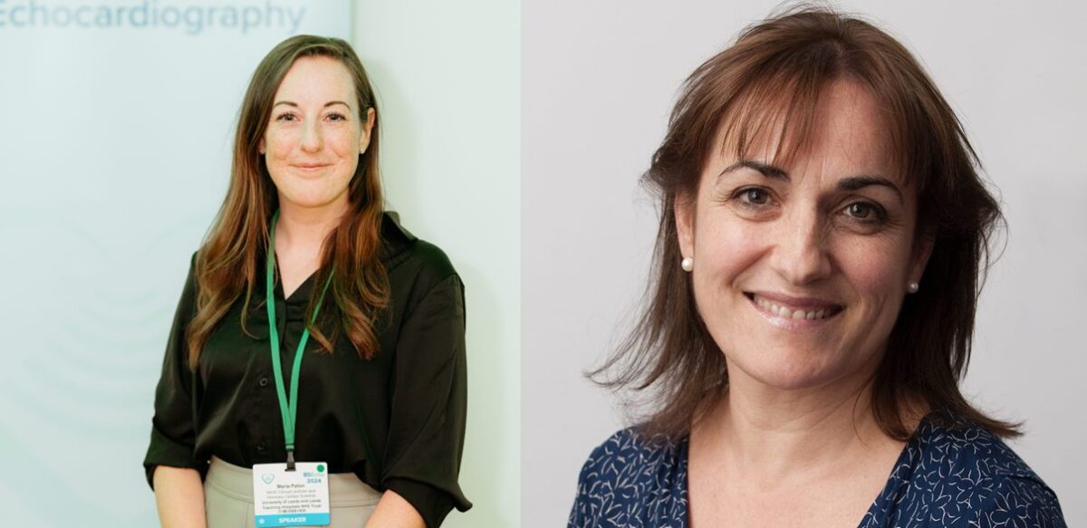 A two image panel of Maria Paton on the left and Helena Marzo-Ortega on the right both smiling to camera against a white background.