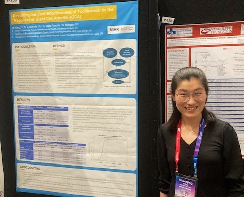 Dr Miao Yang with her research at the event.